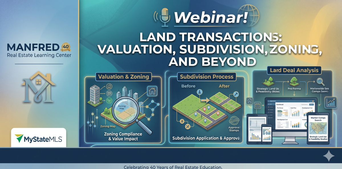 Webinar! Land Transactions: Valuation, Subdivision, Zoning, and Beyond