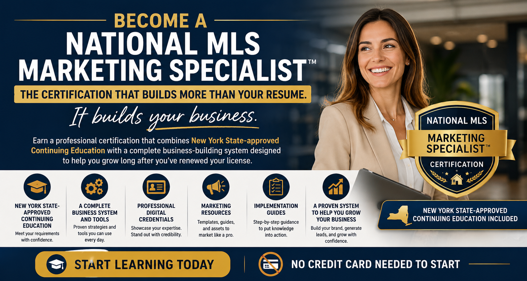 National MLS Marketing Specialist Certification - real estate agent reviewing nationwide listing data